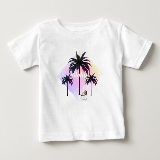 HAMbyWG Hawaiin T-shirt enfant Palmiers à thème (Devant)