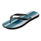 HAMbyWG - Heren Flip-Flops  Turquoise & Wit Teenslippers (Schuin)