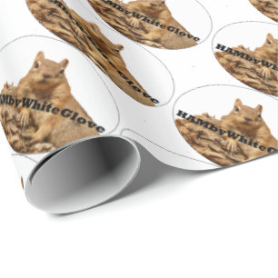 HAMbyWG Inpakpapier - Eekhoornlogo op Wit