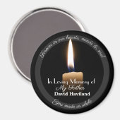 HAMbyWG - Kaars Magnet met tekst Magneet (Voorkant / Achterkant)