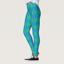 HAMbyWG Kelly Green Argyle met elke andere kleur Leggings
