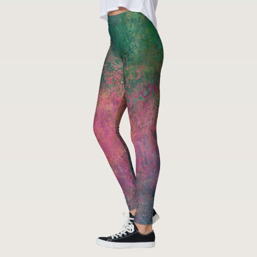 HAMbyWG - Leggings - Agate vert et rose Surprise (Gauche)