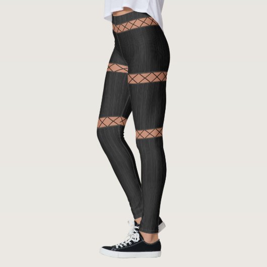 HAMbyWG - Leggings - Black Lace Design (Gauche)
