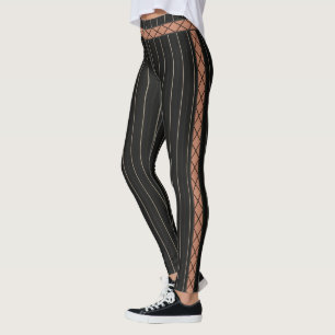 HAMbyWG - Leggings - Black Pinstrip - Couper le lo