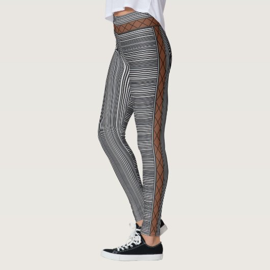 HAMbyWG - Leggings - Black & White Modern (Gauche)