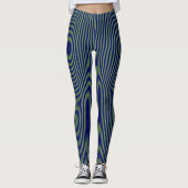 HAMbyWG Leggings de compression Marine & Moss Stri (Devant)