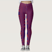HAMbyWG Leggings de compression Marine & Red Strip (Devant)
