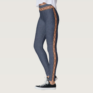 HAMbyWG - Leggings - het Afbeelding van Denim - ui