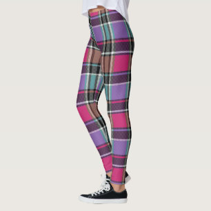 HAMbyWG - Leggings - Plaid rose et Lilac