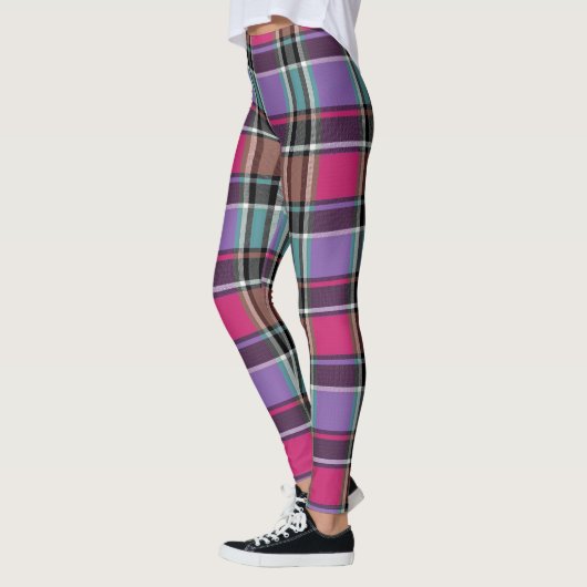 HAMbyWG - Leggings - Plaid rose et Lilac (Gauche)