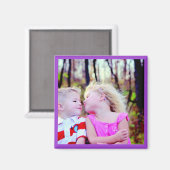 HAMbyWG - Magnet photo avec une frontière violette (Recto/Verso)