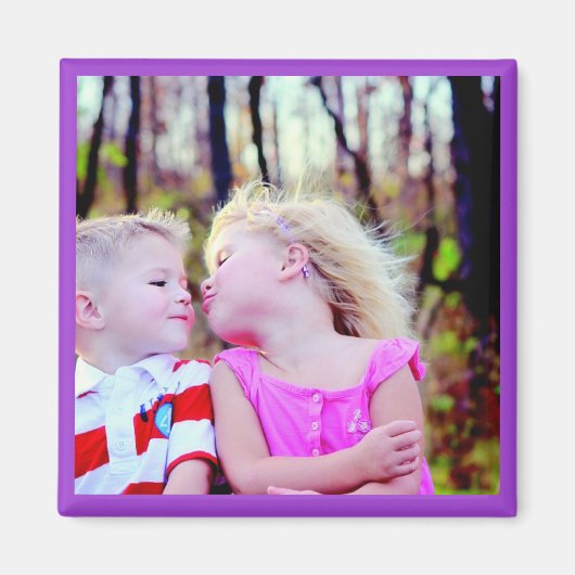 HAMbyWG - Magnet photo avec une frontière violette (Devant)