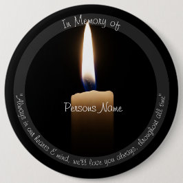 HAMbyWG Memorial candle pin Ronde Button 6,0 Cm