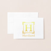 HAMbyWG Monogram Folie Kaarten (Voorkant met envelop)