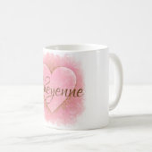 HAMbyWG - Mug de café - Coeur rose (Devant droit)