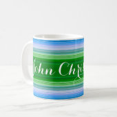HAMbyWG - Mug de café - dégradé bleu et vert (Devant gauche)