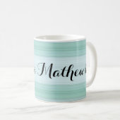 HAMbyWG - Mug de café - Gradient d'Aqua avec nom (Devant droit)