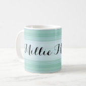 HAMbyWG - Mug de café - Gradient d'Aqua avec nom (Devant gauche)