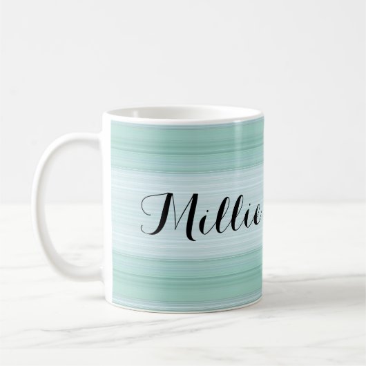 HAMbyWG - Mug de café - Gradient d'Aqua avec nom (Gauche)