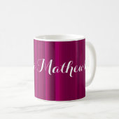 HAMbyWG - Mug de café - Gradient rose avec nom (Devant droit)