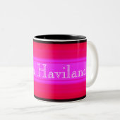 HAMbyWG - Mug de café - Rose chaud et noir (Devant droit)