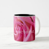 HAMbyWG - Mug de café - Rose rose rose avec nom (Devant droit)