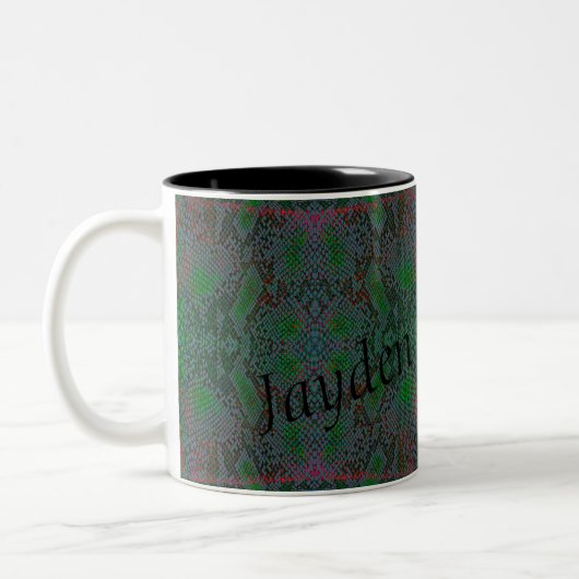 HAMbyWG - Mug personnalisable - Serpent - Vert/Rou (Gauche)