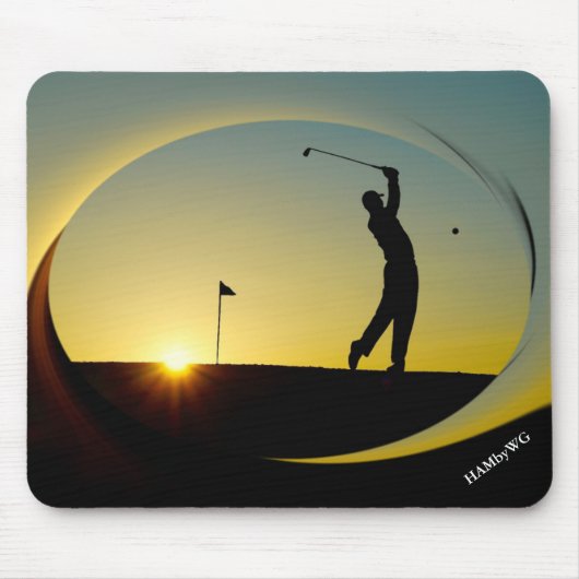 HAMbyWG - Muismat - Golfer in Dusk (Voorkant)