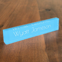 HAMbyWG - Naambordje voor bureau - Jongen Blauw