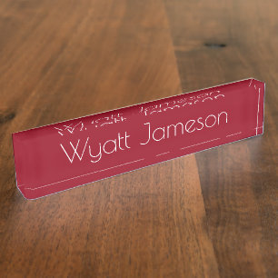 HAMbyWG - Naambordje voor bureau - Rood
