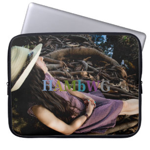 HAMbyWG - Neoprene Laptophoes - Meisje Reflecteren Laptop Sleeve