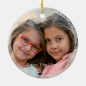 HAMbyWG - Olijf, roest en blauw Macrame Keramisch Ornament (Achterkant)