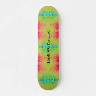 HAMbyWG Ontworpen - Tye Dyed Green PInk Blue Skateboard
