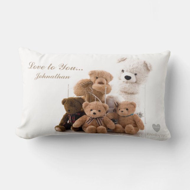 HAMbyWG - Oreiller à lancer - Nounours beige (Recto)