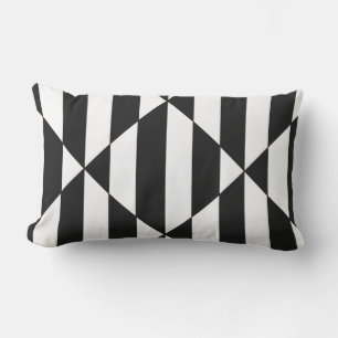 HAMbyWG Outdoor Lumbar Pillow Blk/Wh Di Stripe Buitenkussen