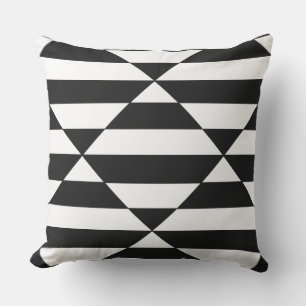HAMbyWG - Outdoor Pillow 20-inch zwart/wit di Stri Buitenkussen