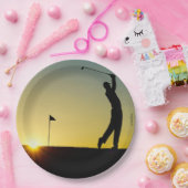 HAMbyWG - Papieren Borden - Golfer Papieren Bordje (Feest)