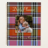 HAMbyWG - Photo Daily Planner - Plaid rose orange (Devant)