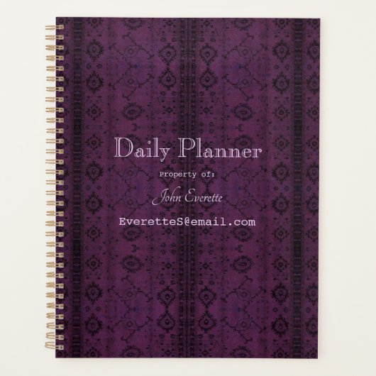 HAMbyWG - Planificateur quotidien - Encre Plum Ind (Devant)