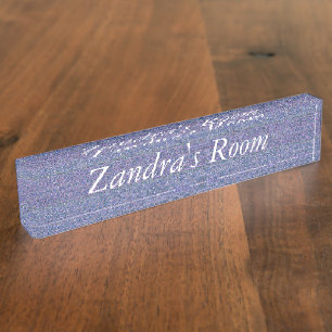 HAMbyWG - Plaque de bureau - Petite Fille Violet