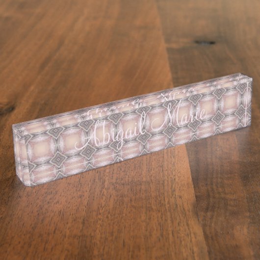 HAMbyWG - Plaque de bureau - Rose/Pêche/Gris tendr (Taille)