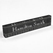 HAMbyWG - Plaque de nom de bureau - Bande noire