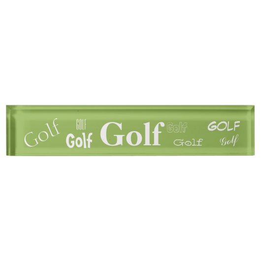HAMbyWG - Plaque de nom de bureau - Golf (Devant)