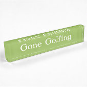 HAMbyWG - Plaque de nom de bureau - Golf terminé