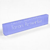 HAMbyWG - Plaque de nom de bureau - Pervenche