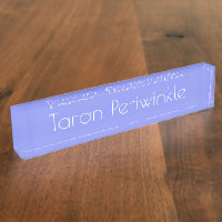 HAMbyWG - Plaque de nom de bureau - Pervenche