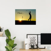 HAMbyWG - Poster - Golfer au coucher du soleil (Bureau à domicile)