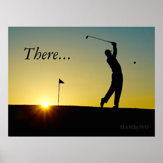 HAMbyWG - Poster - Golfer au coucher du soleil (Devant)