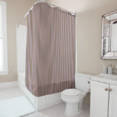 HAMbyWG - Rideau de douche - Déco Olive Mauve (En situation)