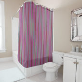 HAMbyWG - Rideau de douche - framboise et gris (En situation)